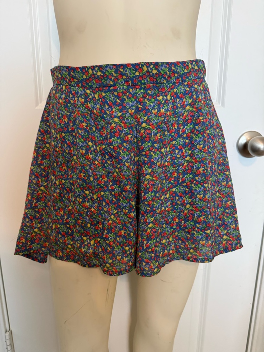 Blue Ditsy Floral Print Lucca Couture Shorts